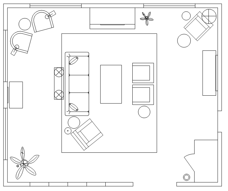 Floor plan scale drawing by Carolyn Martin Interior Design, Lititz, PA

